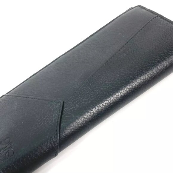 LOEWE Long wallet puzzle Two fold Long Wallet Leather Black - Picture 7 of 13